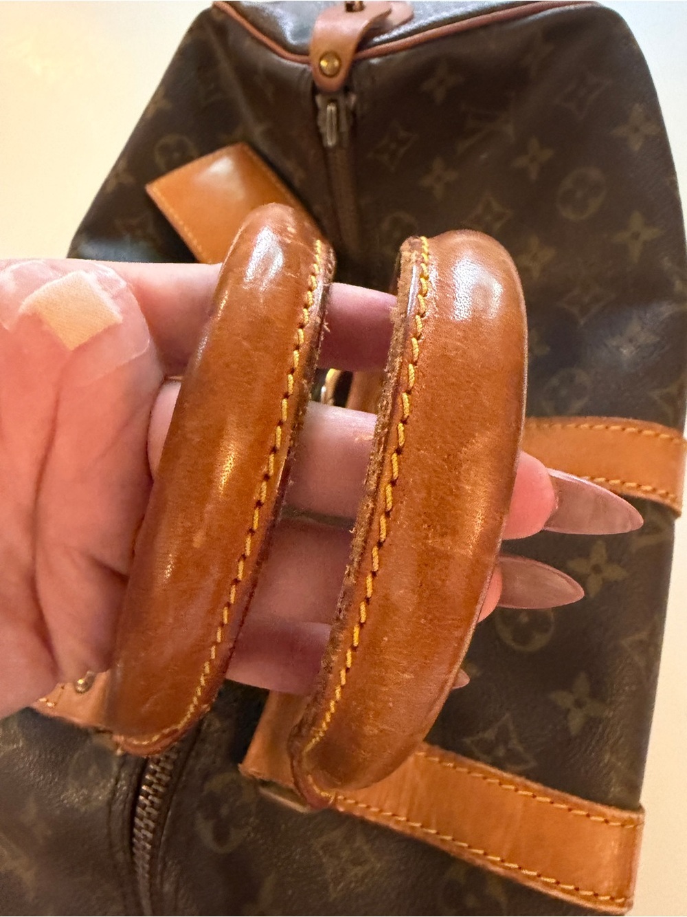 Well Loved 🤎 Louis Vuitton Brown Keepall 50 Travel Duffle Bag Weekender - Picture 3 of 16